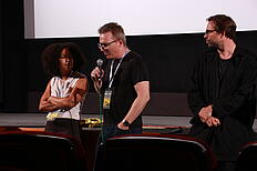Filmexpert*innen Anouk Shad, Anatol Bogendorfer, Albin Wildner