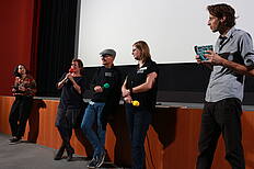 Alexandra Valent (Moderation), Tina Leisch, Christian Kogler, Hanna Reifgerst (Jury), Christoph Rainer (Moderation)
